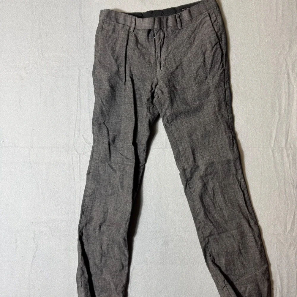 Banana Republic Modern Slim Fit Grey Wool Blend Dress Pants‎ Mens 31x32